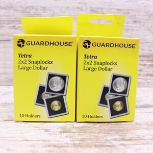 Lot of 2 Guardhouse Tera Large Dollar 2x2 Snaplot Holders 20 Total NEW 38.1mm